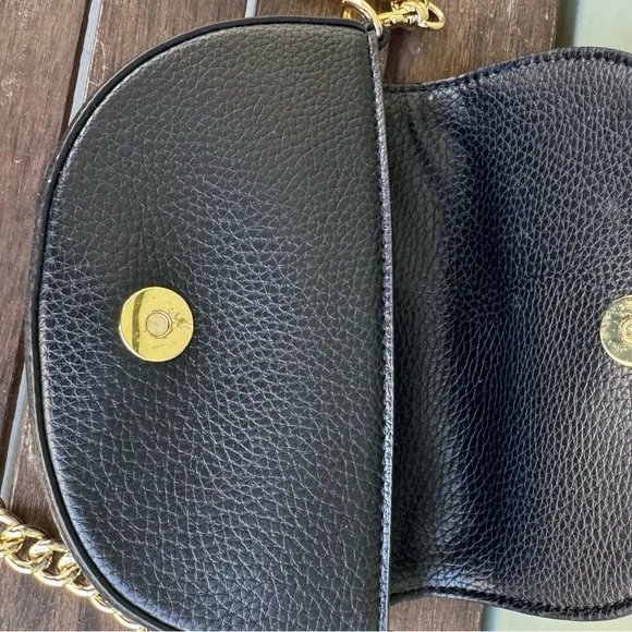 Versace Jeans Collection Black and Gold Mini Crossbody Bag with Baroque Clasp - Picture 4 of 9